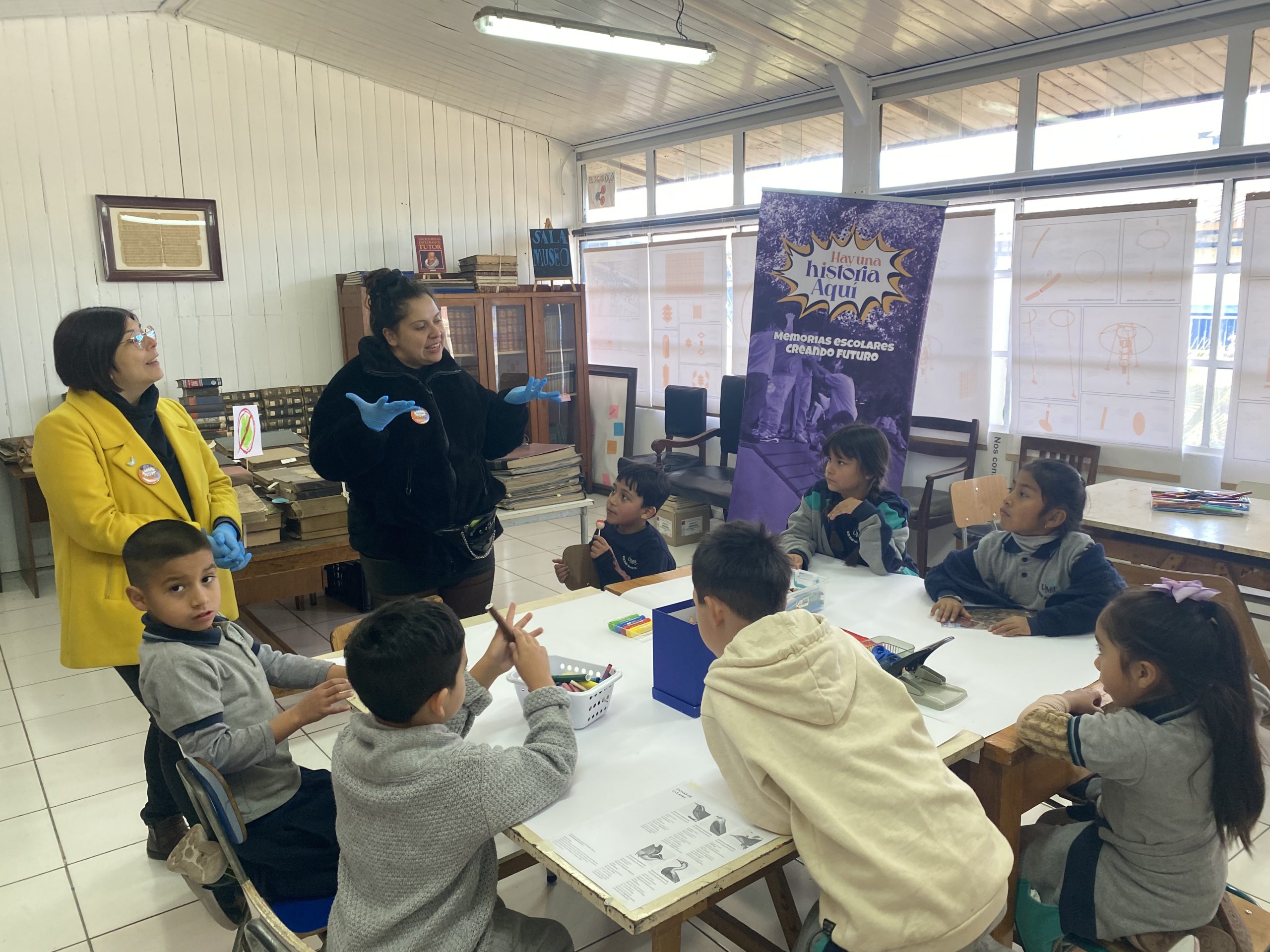 Actividad Aves que llevan memorias con estudiantes de primero básico